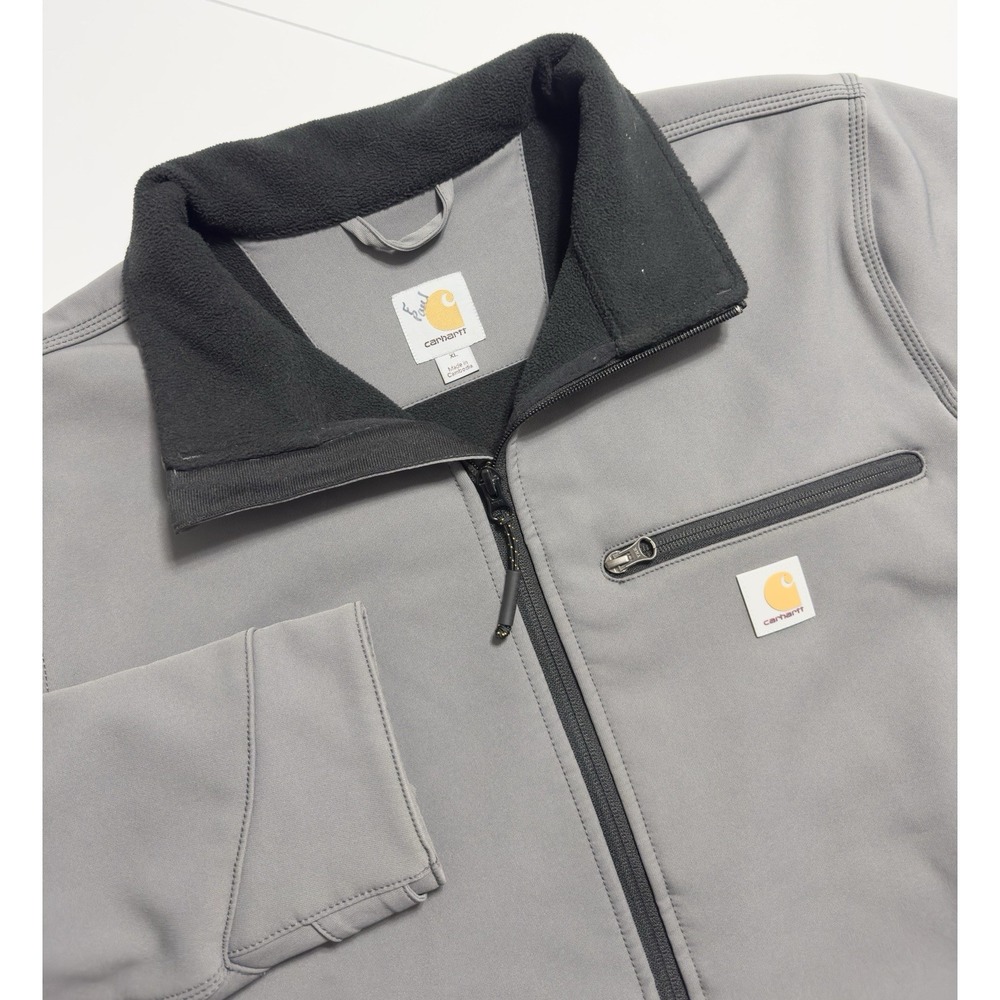 Carhartt Men's Crowley Soft Shell Jacket Full Zip Gray Workwear Sz XL 102199 USA